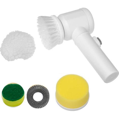 Brosse de Nettoyage Électrique Sans Fil - Nettoyeur Électrique Portatif Multifonction pour Cuisine, Salle de Bain, Vaisselle, Casseroles et Poêles