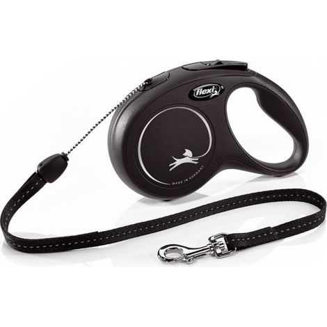 Laisse enrouleur pour chien 8m – Cordon ergonomique – Bloque d'une pression – Pour chiens jusqu'à 20kg – Fabriquée en Allemagne – Flexi (1/5)