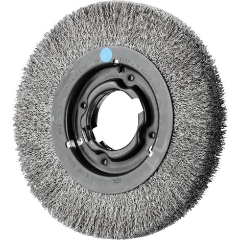 PFERD TOOLS POS Rundbürste breit ungezopft RBU Ø200x25xvariable Bohrung Edelstahl-Draht-Ø0,30 Schleifbock (1/5)
