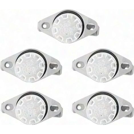 Lot de 5 thermostats thermiques KSD301, 250 V, 10 A, NC, 90 °C (1/5)