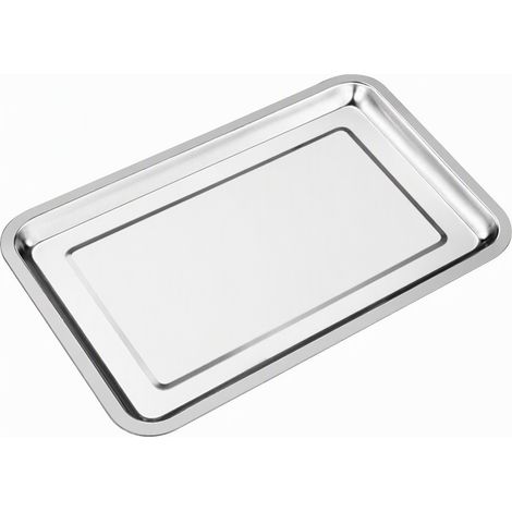 Plateau en inox 410 magnétique, 8 mm, 32 x 22 x 2 cm