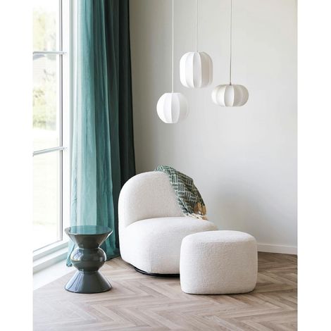 Suspension moderne blanche ø25 cm SKIVE