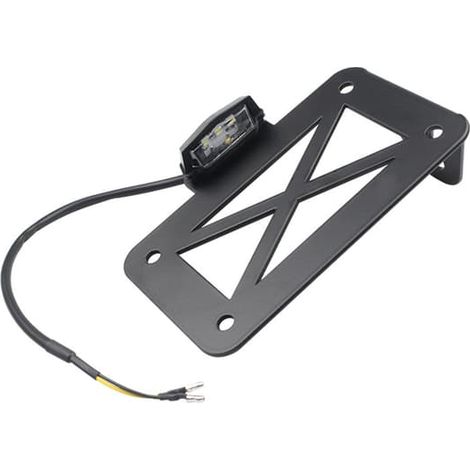 Support de plaque d'immatriculation vintage pour moto, cadre en métal (1/4)