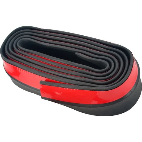 Protector de labio de parachoques, goma suave y flexible, ajuste universal, negro. (1/2)