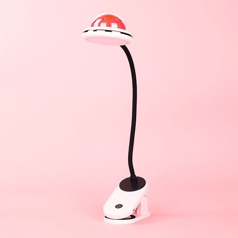 Tischleuchte „Sternenhimmel“ in Rosa, 1200 mA, LED-Klemmleuchte mit USB-Ladefunktion (1/3)