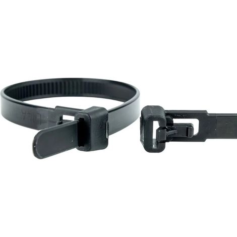 1000 Kabelbinder wiederlösbar 120 x 7,6mm schwarz