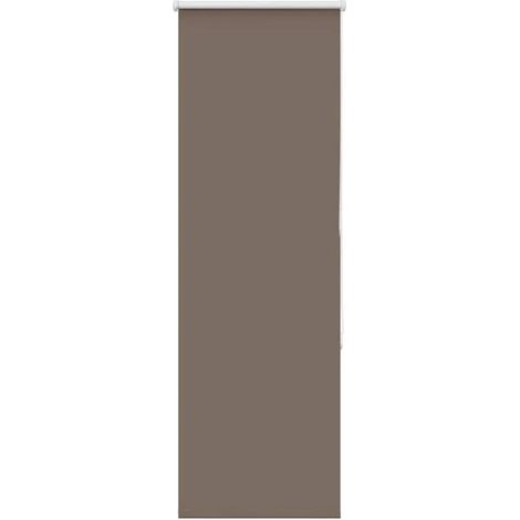 Store enrouleur occultant, couleur café, 40 x 130 cm, largeur du tissu 35,7 cm. (1/5)