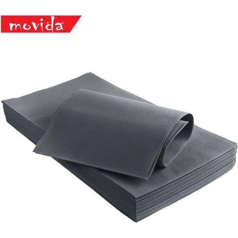 Set 25 Pezzi Tovaglia da Tavola Coprimacchia in TNT Grigio 100 x 100 cm (1/2)