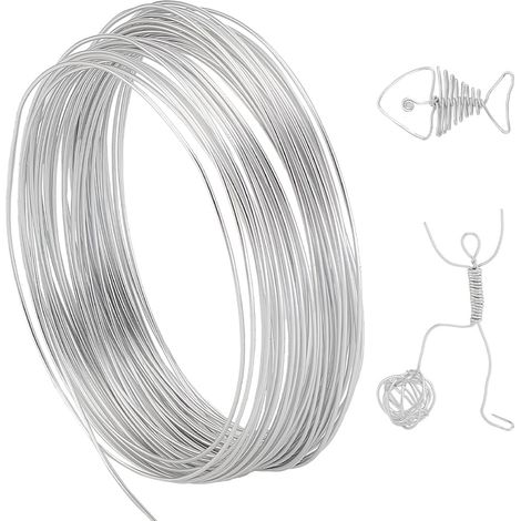 10m Fil Aluminium Argente 0,8mm Fil Métallique pour DIY Bijoux, Loisirs Creatifs (1/5)