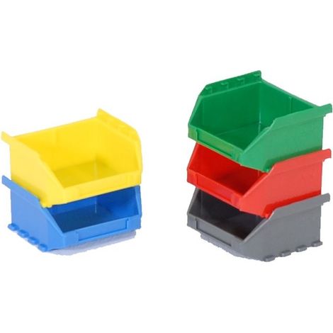 PROVOST - Bac à bec Systembox gerbable rouge - Lot de 50 unités (85 × 100 × 50 mm) (1/2)