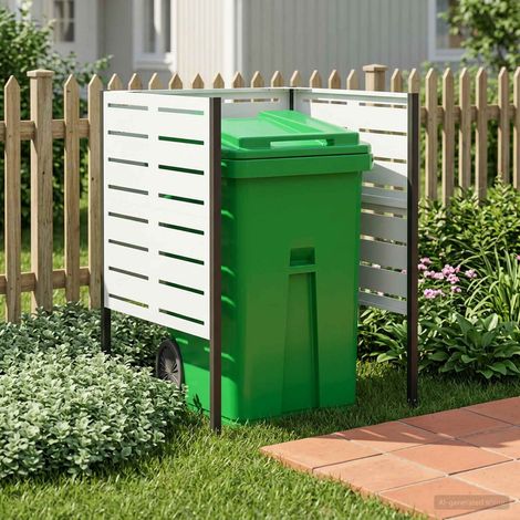 Schermo per bidone della spazzatura 85 x 85 x 113 cm Acciaio vidaXL