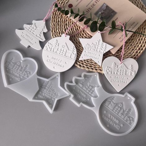 Silikonform Weihnachten Elch & Rentier, Gießform für DIY Deko & Kerzen