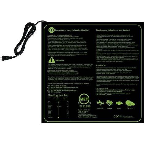 Tapis chauffant électronique 1 pièce, tapis chauffant pour semis de graines germination électronique de jardinage avec sac de rangement 50 x 52.5 cm (1/3)