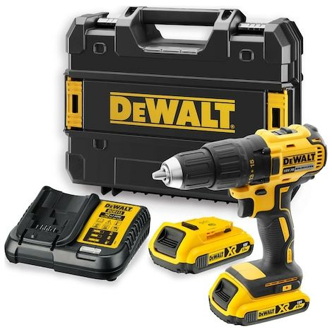DeWALT DCD777D2T-QW taladro 1750 RPM Llave 1,15 kg Amarillo