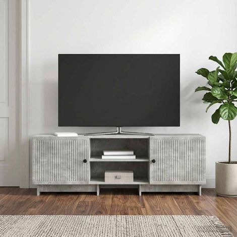 vidaXL Mueble de TV 150 x 31 x 50 cm Gris Hormigón (1/5)