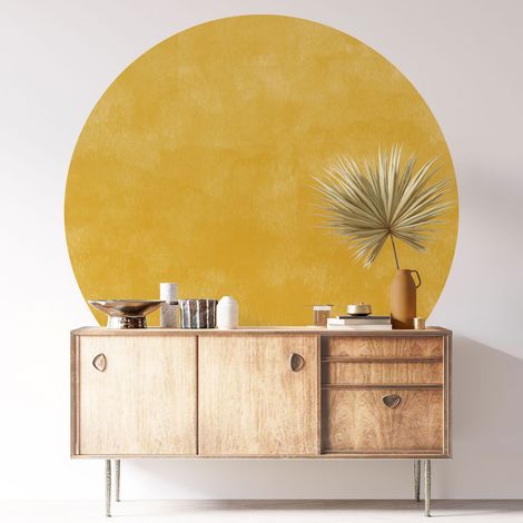 Sticker mural rond / cercle - Couleur Tendance - Diamètre 40 cm - Adhésif MAT (1/3)