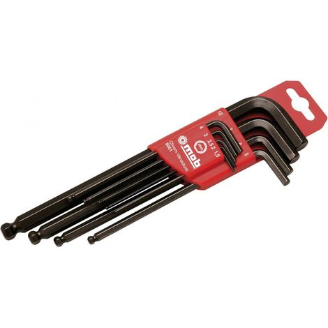 Etui de 9 clés mâles longues sphériques - crv -MOB (1/5)