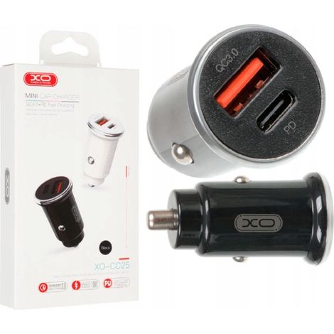 Cargador de coche XO XO-CC25 negro (1/4)