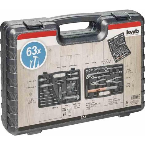 kwb 375500 Werkzeugkoffer bestückt 63teilig (1/5)
