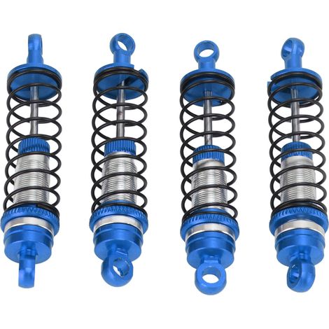 Amortisseurs avant et arrière en alliage d'aluminium pour voiture RC Traxxas Latrax Teton 1/18 (bleu) (1/5)