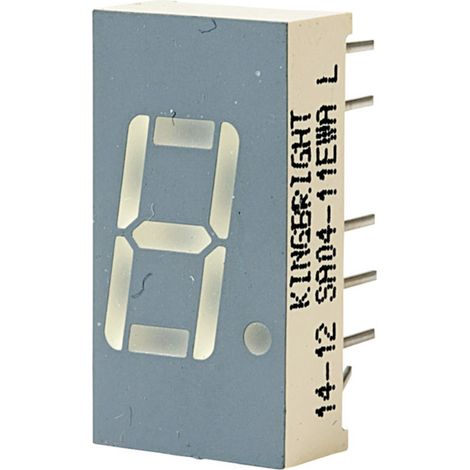 Kingbright 7-Segment-Anzeige Rot 2 V SA04-11EWA