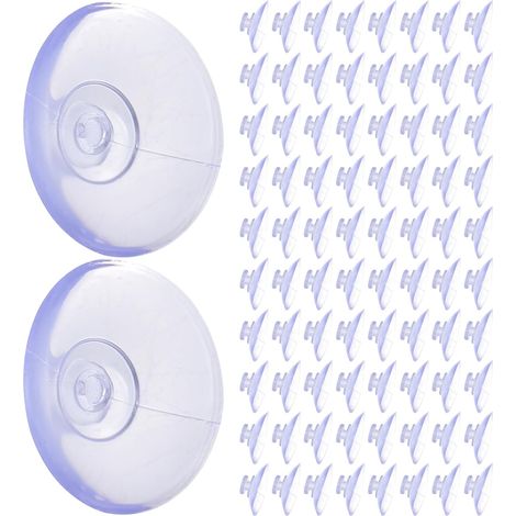Lot de 100 crochets à ventouse en PVC pour tables en verre