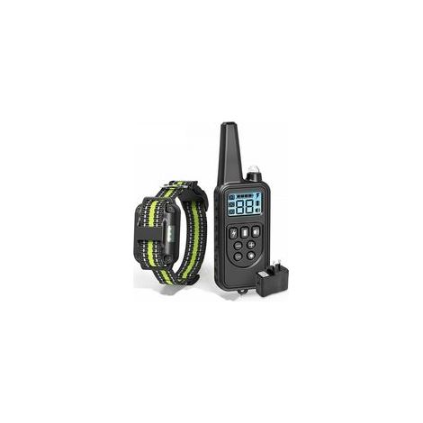 Collier de dressage électrique pour chien, portée 800 m, écran LCD, rechargeable étanche –