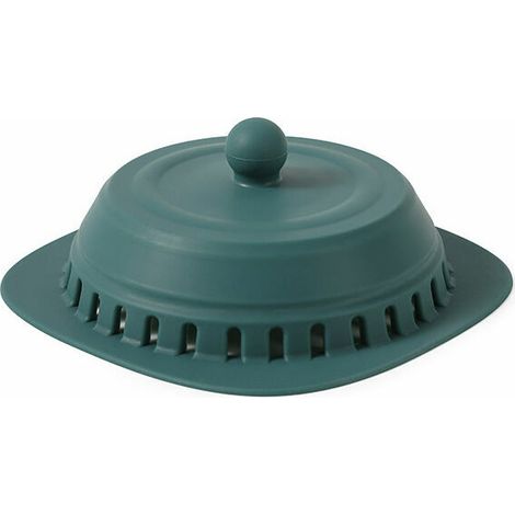 Bouchon de siphon de sol désodorisant et répulsif anti-insectes en silicone, vert foncé (1/5)