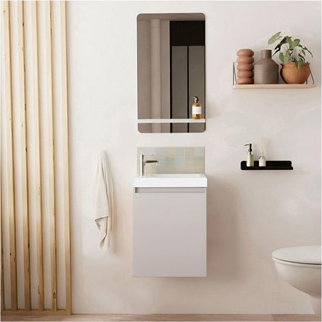 Mueble lavabo LISA + espejo + grifería