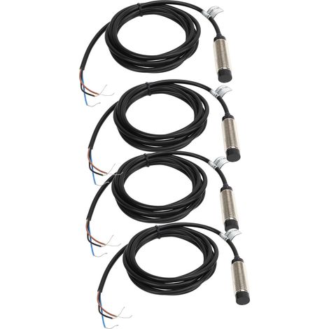4 Détecteurs de Proximité Inductifs NPN Normalement Fermés, Portée 4mm, Tension 6-36VDC, Pack de 4 Capteurs (1/5)