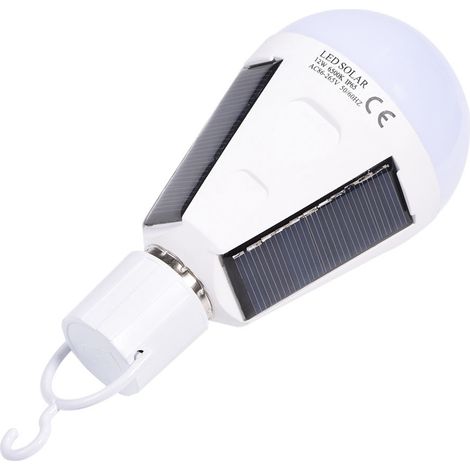 Ampoule solaire de secours à lumière blanche froide, ampoule solaire LED intégrée. (1/5)