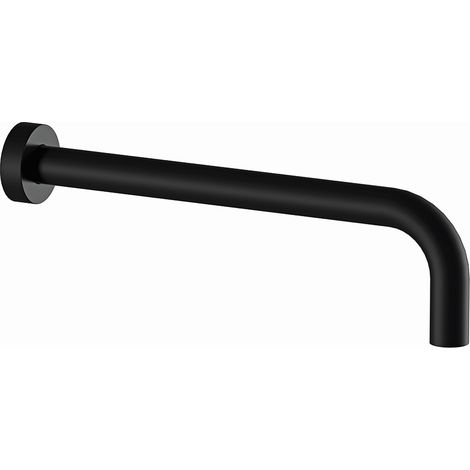 Braccio doccia tondo 30 cm nero opaco in ottone (1/3)