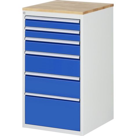 Armoire à tiroirs Rau hêtre-top et 6 x tiroirs L 2x90 1x120 2x180 1x270mm (1/4)