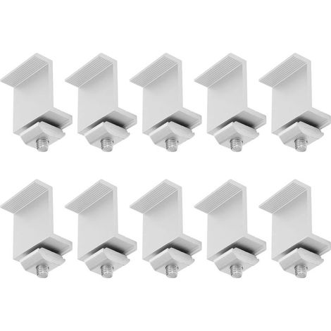 Pince d'extrémité pour panneau solaire Lot de 10 pièces Alliage d'aluminium étanche Installation rapide et sécurisée (1/5)
