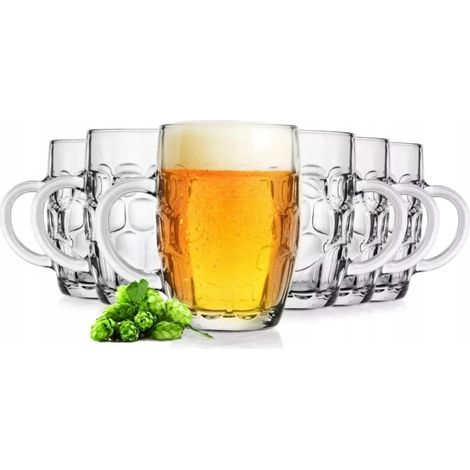 Becher, Gläser, Pokale, mit Henkel zum Gravieren, Luxito Barrel, 500 ml, 6-teiliges Set (1/5)