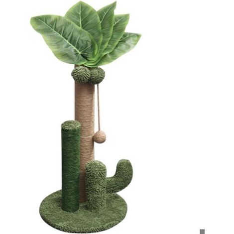 Arbre à chat griffoir - Sisal naturel et toison Structure multi niveaux - Jeu et repos pour chats - 50 cm (1/5)