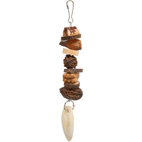 QORVA-Jeffergarden Jouets à mcher pour oiseaux, bouche de broyage, os de seiche, noix, bches suspendues, jouet à mcher pour perroquet, accessoires pour Cage à perroquets
