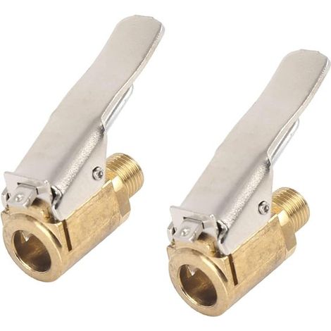 Adaptateur de valve 8 mm pour gonflage – Connecteur à clip – 2 pièces – Accessoire auto universel (1/5)