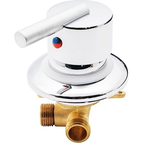 Brass thermostatic mixer tap for hot and cold water, shower room mixer, hot and cold water mixing valve (1/4)