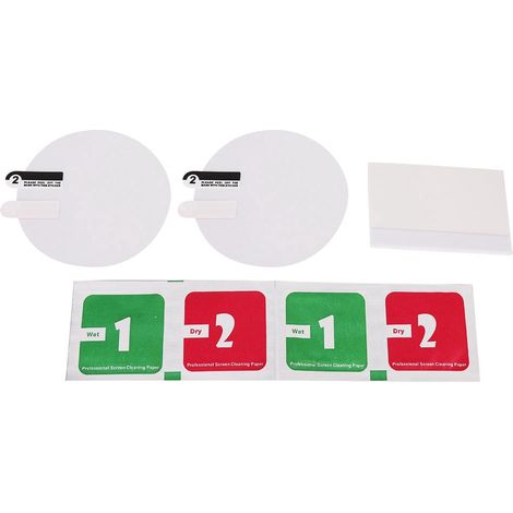 Lot de 2 films protecteurs anti-buée et anti-pluie pour rétroviseur auto, 80 mm, transparents (1/5)