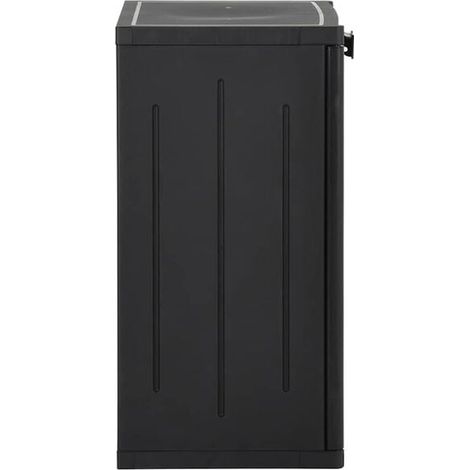 Armoire de Rangement Extérieure en Résine Tressée Noire 65x45x88 cm - Meuble de Jardin Imperméable avec Design Rotin Synthétique pour Balcon Terrasse (1/5)