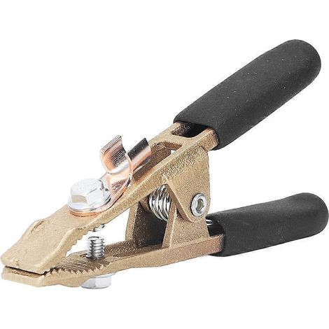 Pince de mise à la terre pour soudage 260A, en laiton, ouverture de 40 mm, compatible avec les pinces de travail électriques pour le soudage sous protection gazeuse et le soudage de structures en acie (1/5)