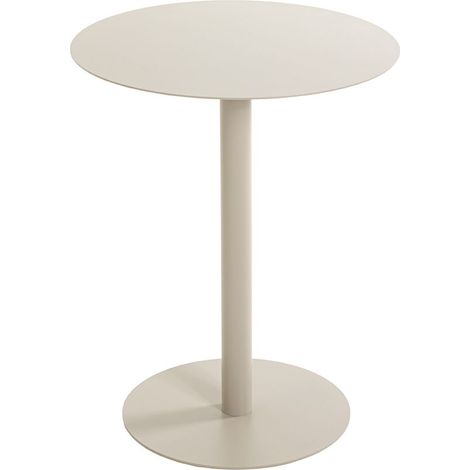 Table d'appoint ronde sur pied en métal coloris gris - Diamètre 40 x Hauteur 50 cm (1/4)