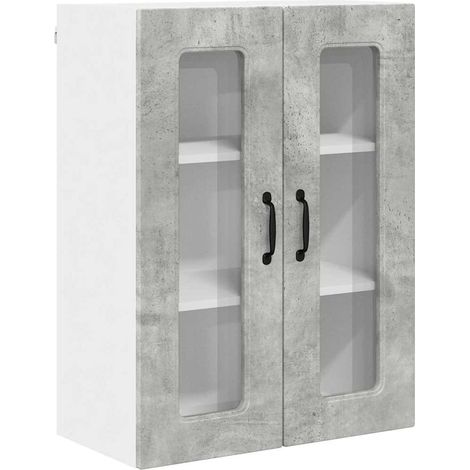 Meuble mural de cuisine,Armoire de cuisine avec étagère Gris béton 60 x 31 x 80 cm CFW34285 (1/5)