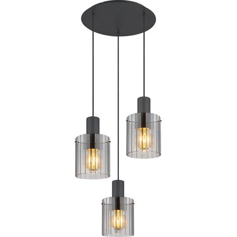 Globo TIRIL Suspension Cluster, anthracite mat, 3 x E27 (1/4)