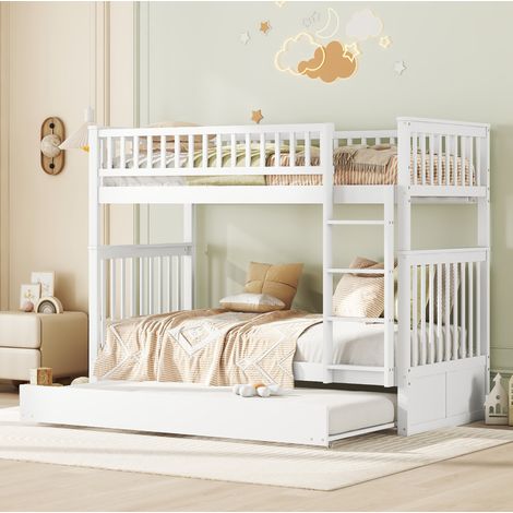 Etagenbett 90x200 cm Mit Klappbett Und Modernem Design (1/5)