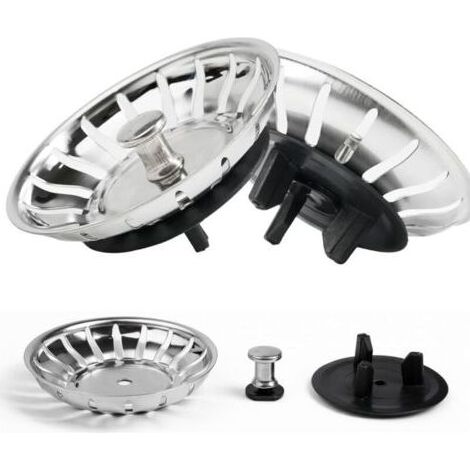 Kaelt - 2pcs Panier évier Cuisine Ø 79 mm Compatible avec Les siphons ATLANT et DOMSJÖ, Bouchon d'Évier bonde evier, Filtre Evier Cuisine (1/5)