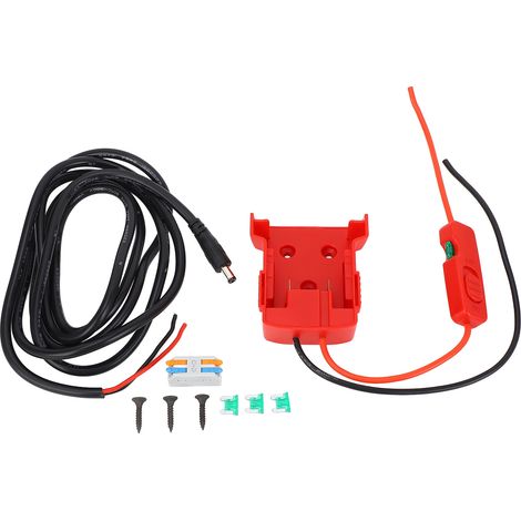 Adaptateur de batterie avec câble d'alimentation cc 16awg, Kit Portable pour Mini antenne parabolique 48 11 1828 1815 1840, Batteries Li 18V (1/5)