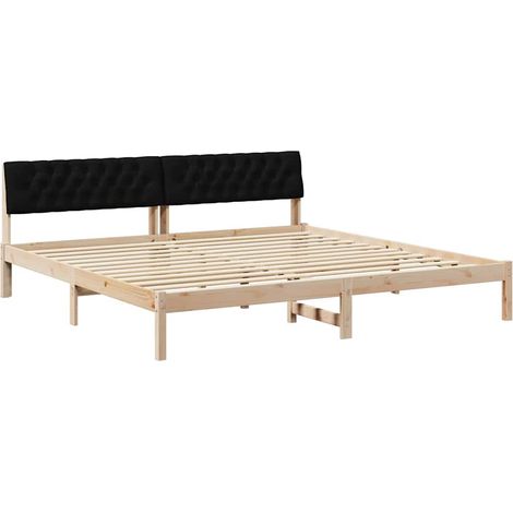 Maison Exclusive - Struttura del Letto con testiera Marrone e nero 200 x 200 cm