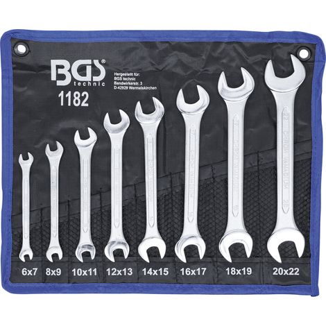 BGS Doppel-Maulschlüssel-Satz SW 6x7 - 20x22 mm 8-tlg. (1/4)